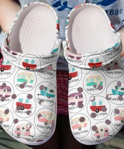 Camping Clog Circle Camping Pattern Crocs Crocband Clog