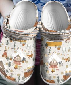 Camping Pattern Sku 399 Crocs Crocband Clog Comfortable For Mens Womens Classic Clog Water Shoes Camping Pattern Sku 399 Crocs Crocband Clog Comfortable For Mens Womens Classic Clog Water Shoes