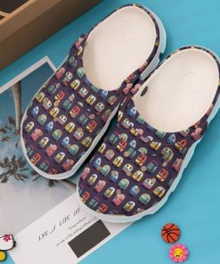 Camping Pattern Sku 452 Crocs Crocband Clog Comfortable For Mens Womens Classic Clog Water Shoes