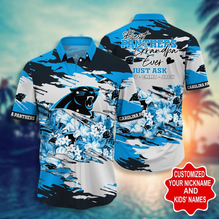 Carolina Panthers – Custom Name Hawaiian Aloha Shirt