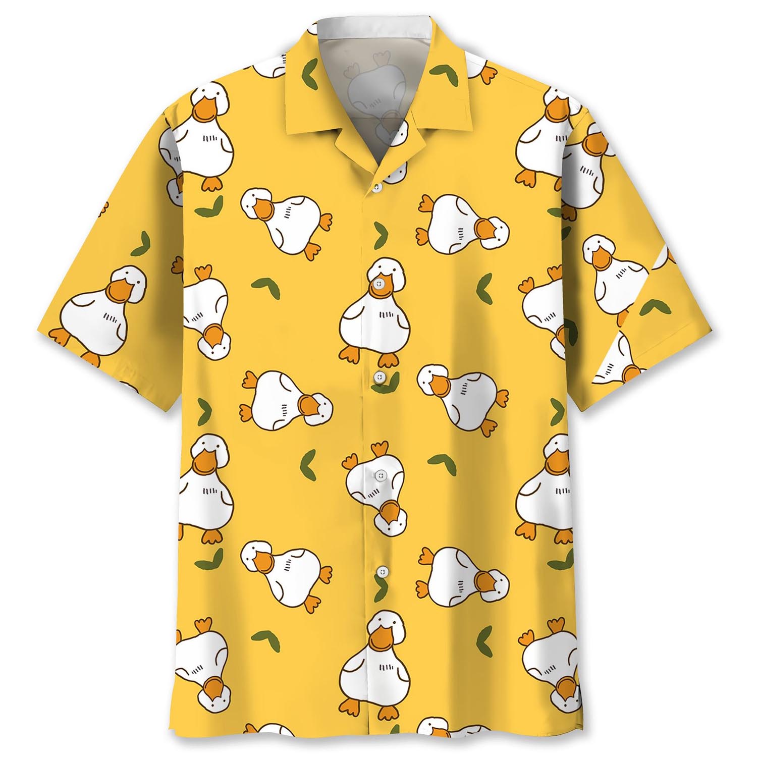 Cartoon Duck Hawaiian Shirt - Aloha Shirt - RobinPlaceFabrics