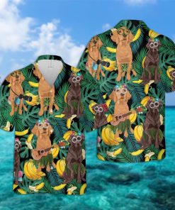 Chesapeake Bay Retriever Leaves Hawaiian Shirt