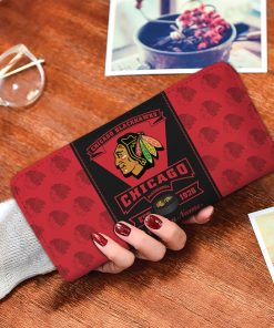 Chicago Blackhawks Custom Name Zip Around Wallets