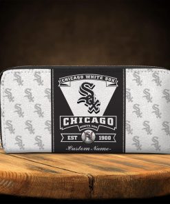 Chicago White Sox Custom Name Zip Around Wallets