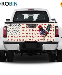 Chicken Rooster American Truck Tailgate Decal Chicken Rooster American Truck Tailgate Decal
