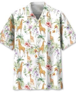 Chihuahua Tropical Short Sleeve Button Up Shirt