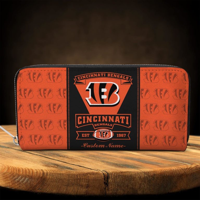 Cincinnati Bengals Custom Name Zippy Long Wallets