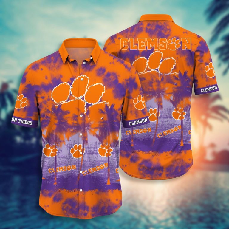 Clemson Tigers Hawaii Shirt – Casual Short Sleeve Hawaiian Shirt