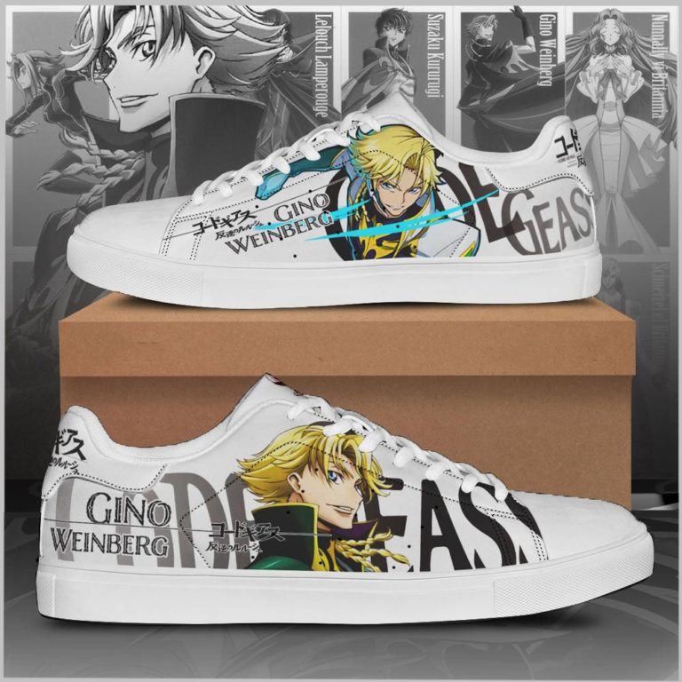 Code Geass Gino Weinberg Low top Leather Stan Smith Shoes, Custom Sneaker