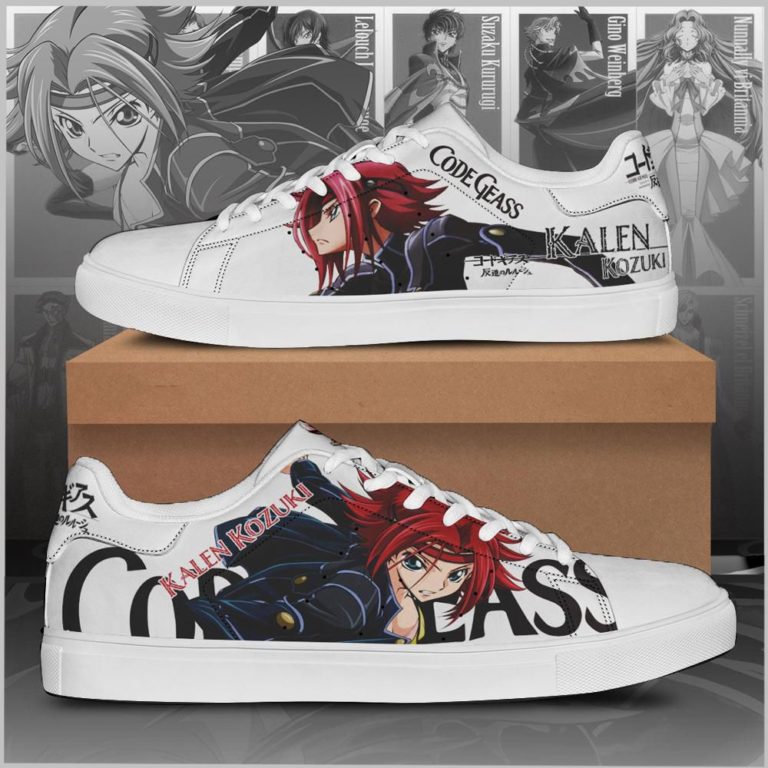 Code Geass Kalen Kozuki Low top Leather Stan Smith Shoes, Custom Sneaker