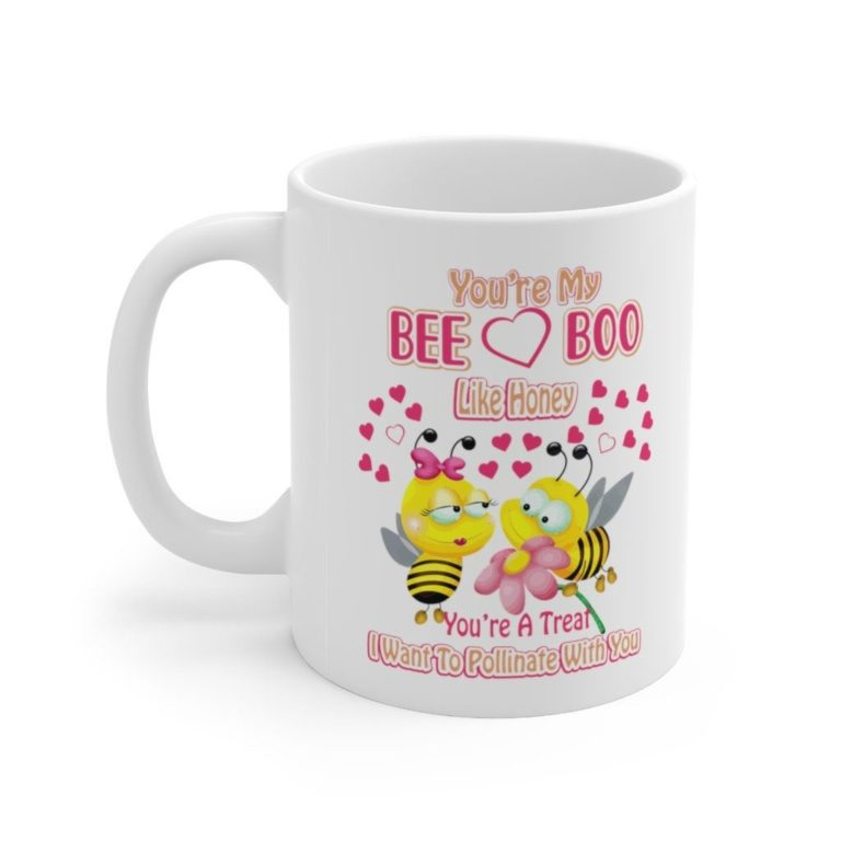 Coffee Valentines Couple With Love Honey Bees Mug