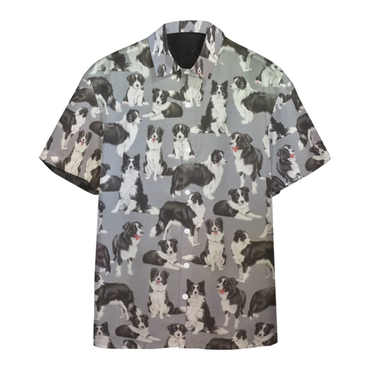 Collie Dogs 3D Custom Casual Button Down Hawaiian Shirts