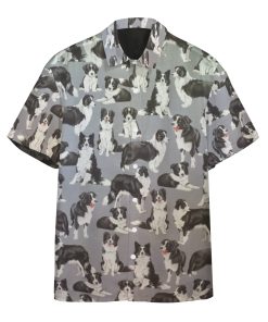 Collie Dogs 3D Custom Casual Button Down Hawaiian Shirts