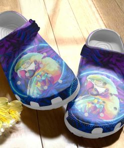 Colorful Parrot On Night Shoes Crocbland Clog Birthday Gifts Father Son For Mens And Womens- Crocs Shoes Colorful Parrot On Night Shoes Crocbland Clog Birthday Gifts Father Son For Mens And Womens- Crocs Shoes