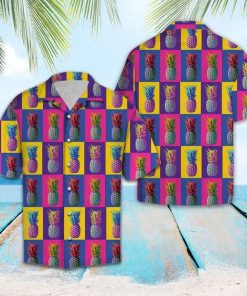 Colorful Pineapple Tropical Button Down Shirt
