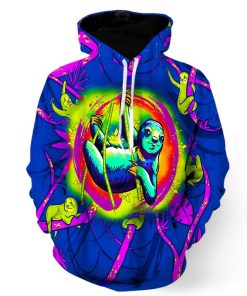 Colorful Psychedelic Sloth Hoodie