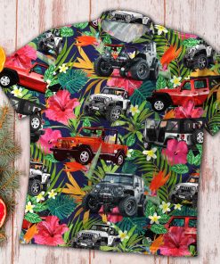Colorful Summer Tropical Button Down Shirt