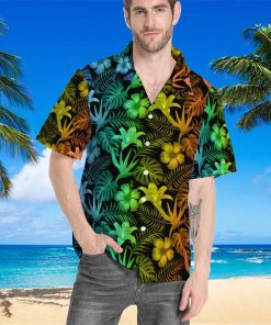 Colorful Tropical Short Sleeve Button Down Hawaiian Shirt