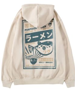 Cool Puffer Fish Ramen Street-wear Hoodie