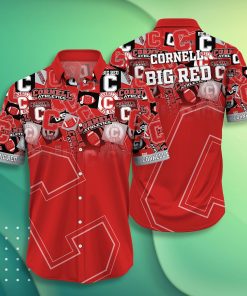Cornell Big Red Casual Short Sleeve Hawaiian Shirt