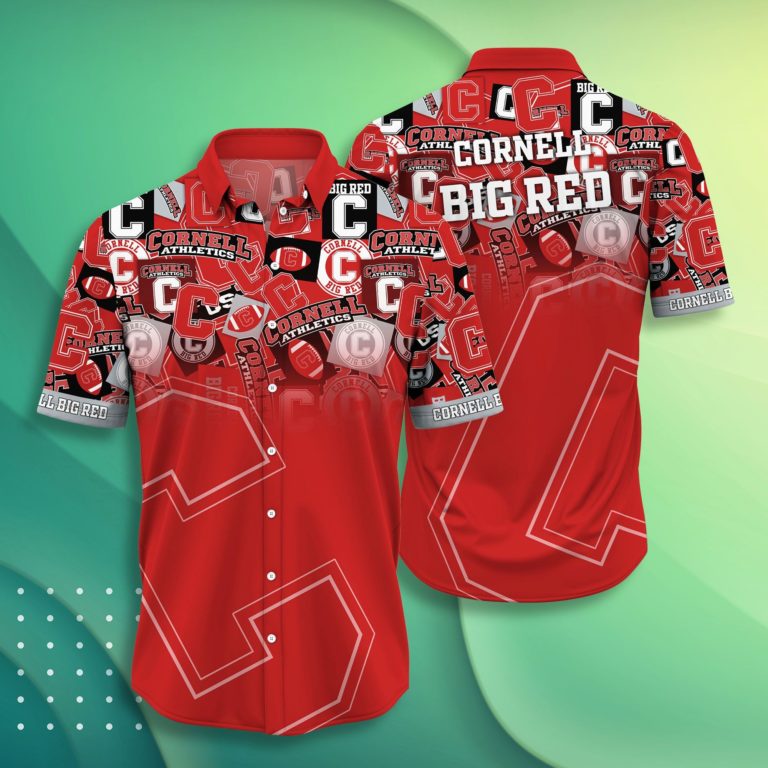 Cornell Big Red Casual Short Sleeve Hawaiian Shirt