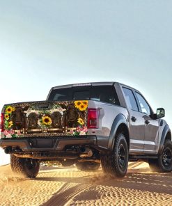 Cow Farm Truck Tailgate Decal Sticker Wrap Sunflower 191TD Cow Farm Truck Tailgate Decal Sticker Wrap Sunflower 191TD