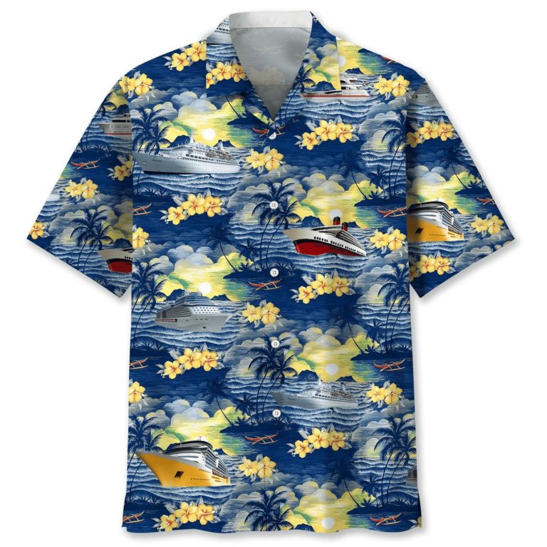 Cruise Beach Short Sleeve Casual Shirt, Aloha Shirt