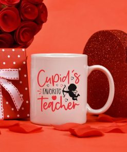 Cupids Favorite Teacher Valentines Couple With Love Mug