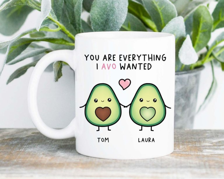 Custom Avocado Valentines Gift Mug