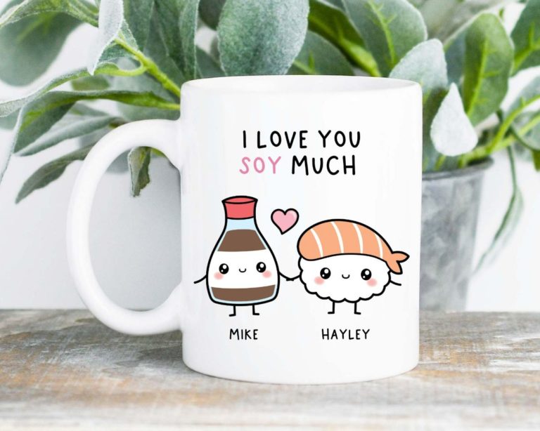 Custom Sushi I Love You Lover Mug