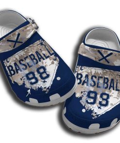 Customize Number Player Baseball Camo Color Crocbland Clog For Men Women- Crocs Shoes