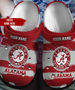 Customized Name Alabama Crimson Tide Ncaa Crocs Clog Shoes