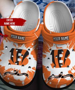 Customized Name Bengals Nfl Crocs Clog Shoes