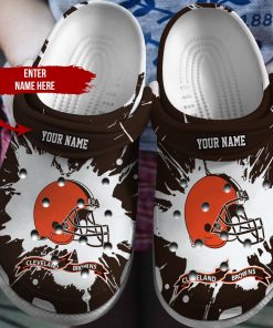 Customized Name Browns Nfl Crocs Clog Shoes