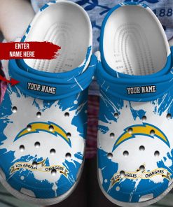 Customized Name Chargers Nfl Crocs Clog Shoes