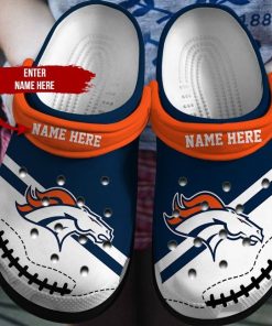 Customized Name Denver Broncos Nfl Crocs Clog Shoes
