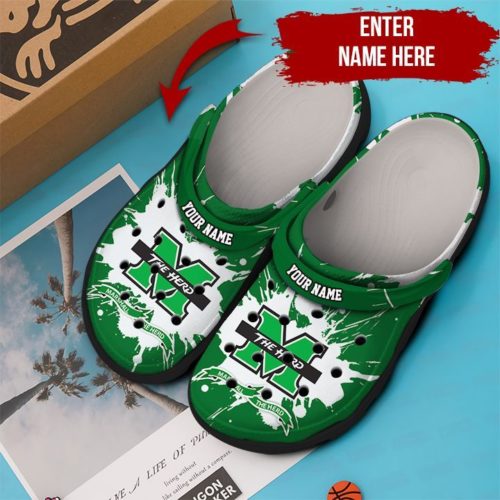 Personalized Marshall Thundering Herd Ncaa Crocs Clog Shoes ...
