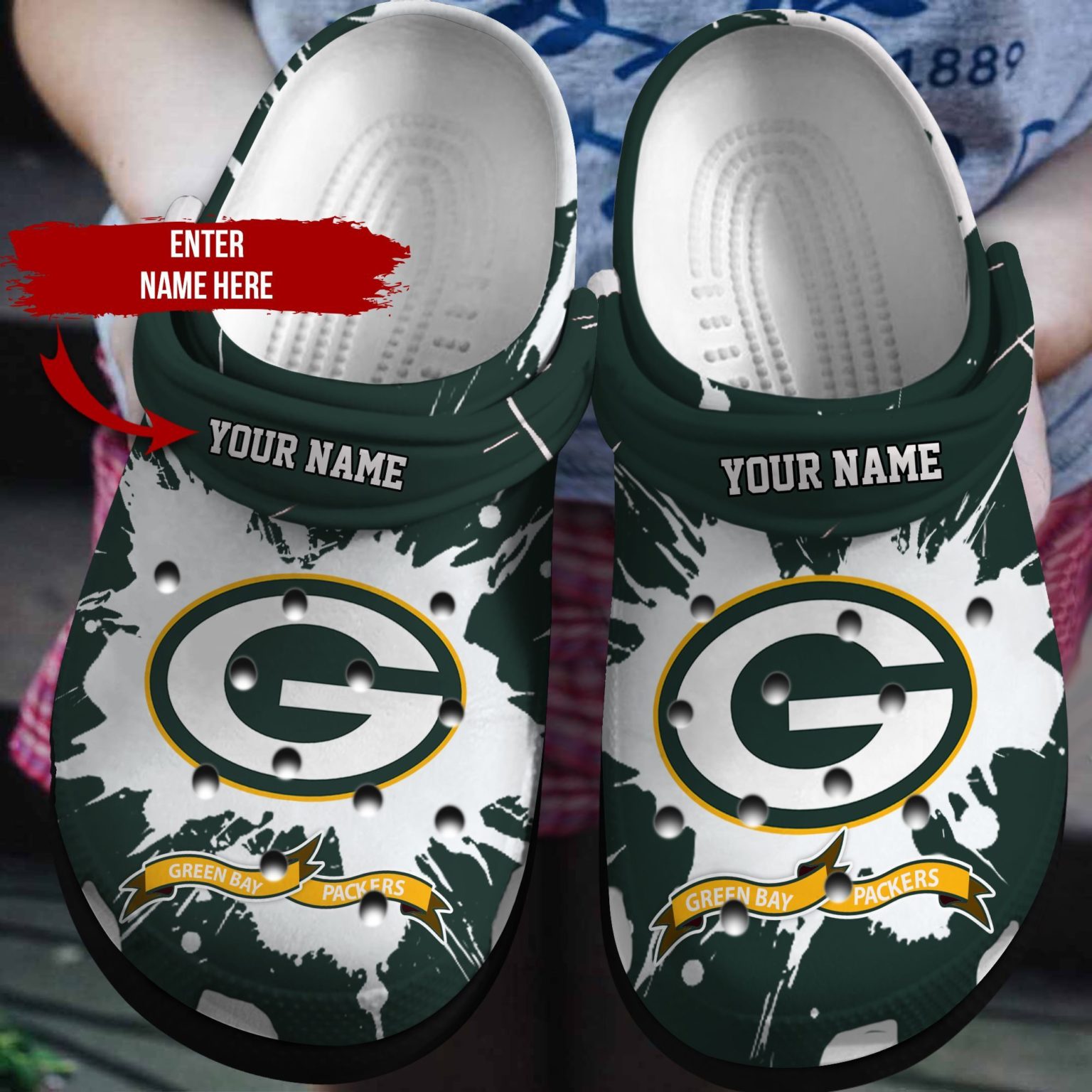 Personalized Packers Nfl Crocs Clog Shoes - RobinPlaceFabrics