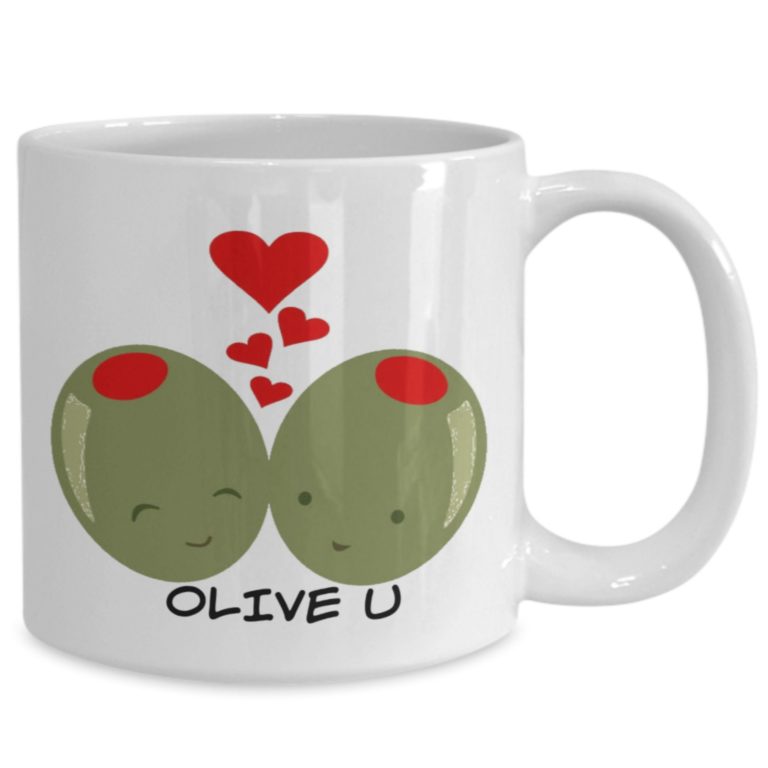 Cute And Funny Olive U Coffee Couple In Love Gift Mug