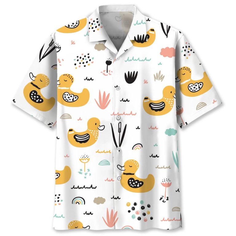 Cute Baby Ducks Short Sleeve Casual Button Up Shirts