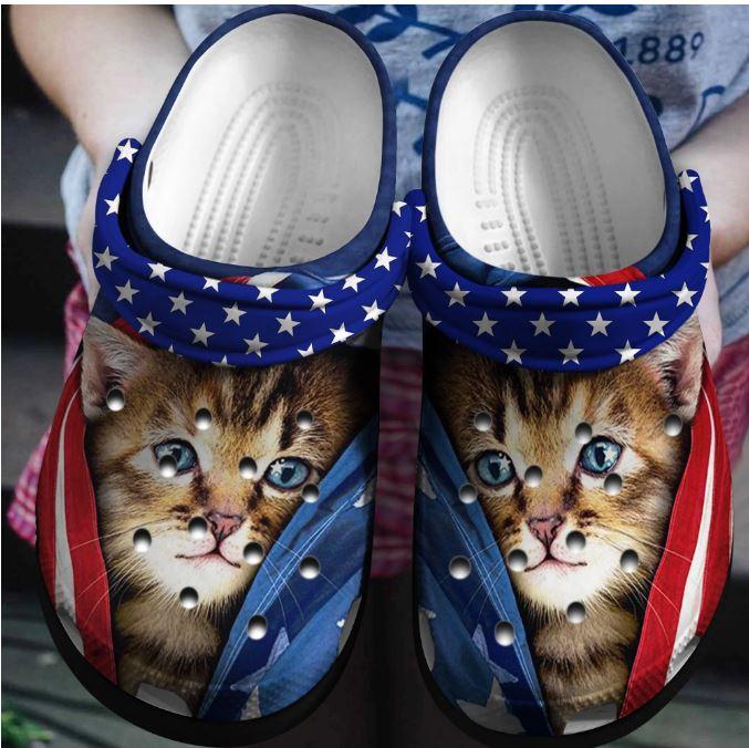 Cute Cat Us Shoe 4Th Of July - Animal Happy Independence America ...