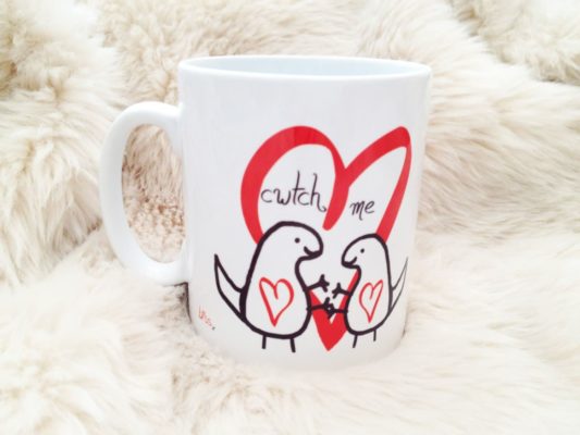 Cute Cwtch Me Valentine Ceramic Mug