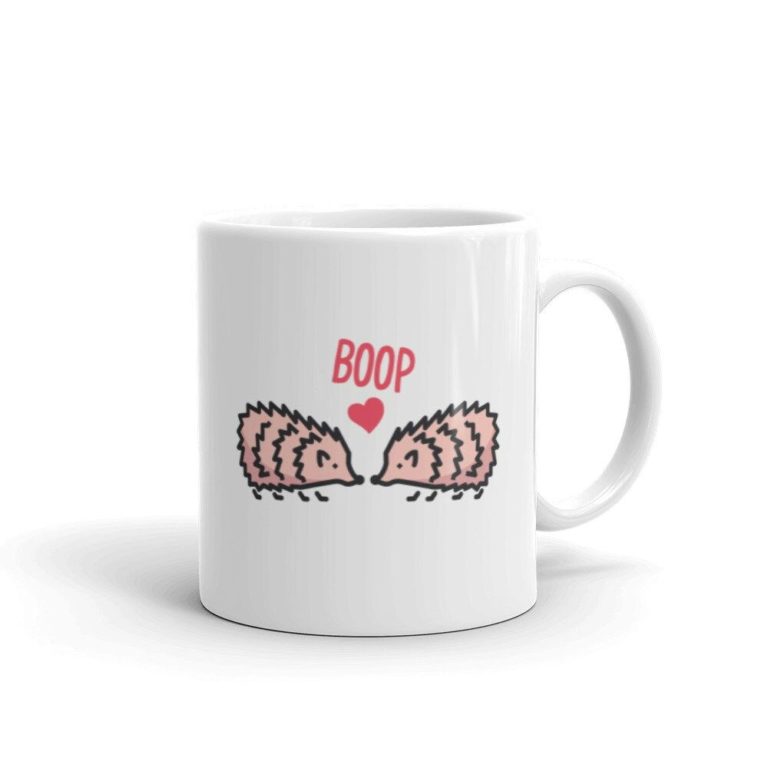 Cute Hedgehog Boop Valentine Ceramic Mug