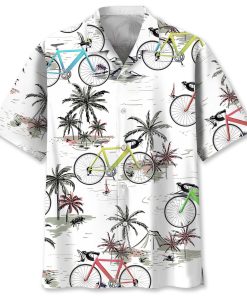 Cycling Coconut Hawaii Shirt Short Sleeve Button Up Shirt Cycling Coconut Hawaii Shirt Short Sleeve Button Up Shirt