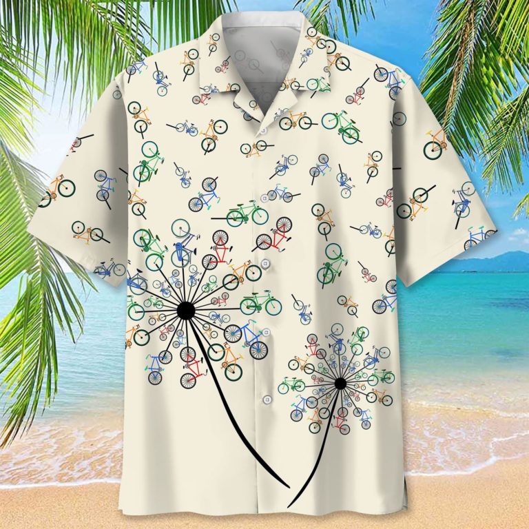 Cycling Dandelion Hawaiian Shirt