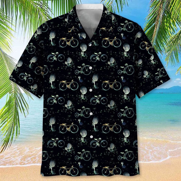 Cycling Light Vintage Short Sleeve Button Up Shirt
