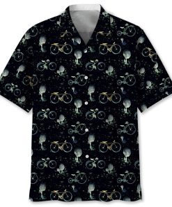 Cycling Light Vintage Short Sleeve Button Up Shirt