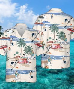 Dalmatian Summer Beach Button Down Short Sleeves Shirt