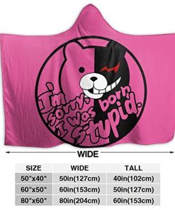 Danganronpa Hooded Blanket – Monokuma Wearable Throw Blanket Danganronpa Hooded Blanket – Monokuma Wearable Throw Blanket