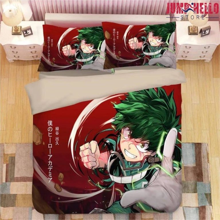 Deku Midoriya Izuku My Hero Academia Bed Set Custom Anime Bedding ...